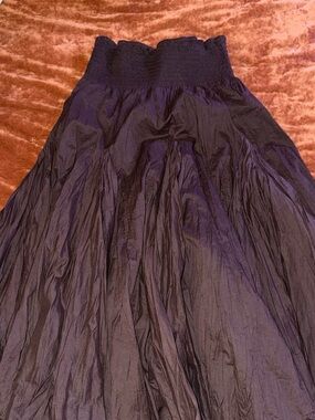 Grace Elements stretch waist midi skirt. Dark Brown. Medium